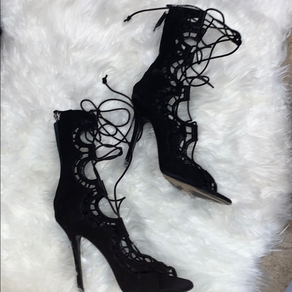 Giuseppe Zanotti Shoes - Giuseppe Zanotti Black Lace Up Sandals